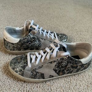 Authentic GGDB Golden Goose Superstar Glitter Sneakers